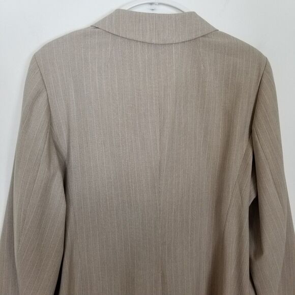 Talbots Women's Plus  Blazer Jacket Sz 16W Beige One Button Preppy Stretch - Picture 5 of 8